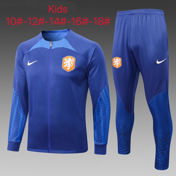 Kinder Trainingsanzug Niederlande 2023 Blau